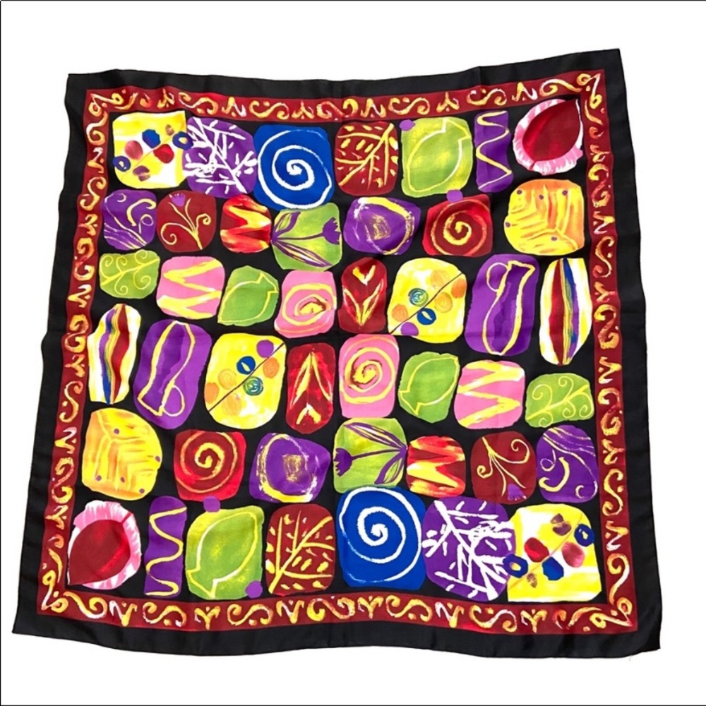 Colorful Vibrant Abstract Print Scarf